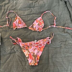 Aerie Pink Floral Bikini